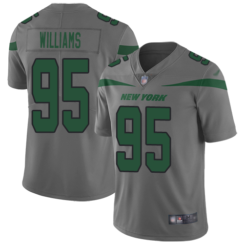 New York Jets Limited Gray Men Quinnen Williams Jersey NFL Football #95 Inverted Legend->new york jets->NFL Jersey